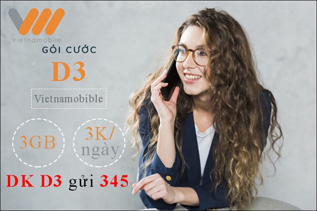 Đăng ký Gói D3 Vietnamobile ưu đãi data tốc độ cao 2026
