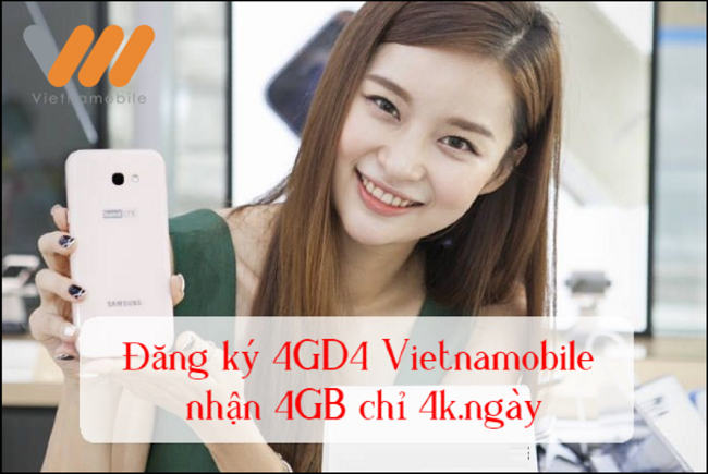 Đăng ký Gói 4GD4 Vietnamobile ưu đãi data tốc độ cao 2026