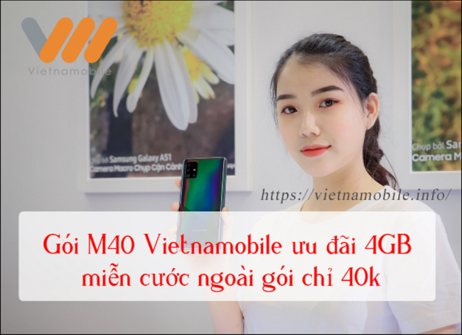 Đăng ký Gói M40 Vietnamobile ưu đãi data tốc độ cao 2026