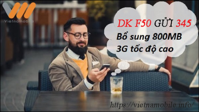 Đăng ký Gói F50 Vietnamobile ưu đãi data tốc độ cao 2026